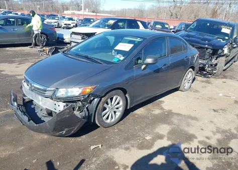2012 Honda Civic Ex-L z USA, uszkodzony, nr VIN 2HGFB2F99CH523735